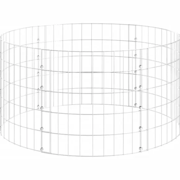 vidaXL Kompost Ø100x50 cm galvaniserat stål - Komposterare