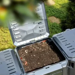 vidaXL Kompostlåda svart 1200 L - Komposterare