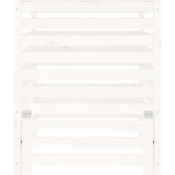 vidaXL Kompostlåda vit 82,5x82,5x99,5 cm massiv furu - Komposterare