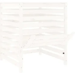 vidaXL Kompostlåda vit 82,5x82,5x99,5 cm massiv furu - Komposterare