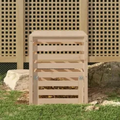vidaXL Kompostlåda 63,5x63,5x77,5 cm massiv furu - Komposterare