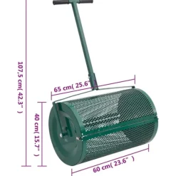 vidaXL Kompostspridare 75L grön Ø40x60 cm stål