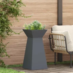 vidaXL Konformad växtställ Vit Plast Stor Dekorativa inläggningar