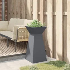 vidaXL Konformad växtställ Vit Plast Stor Dekorativa inläggningar