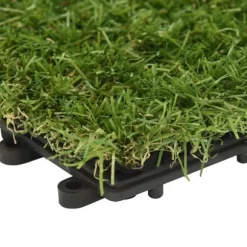 vidaXL Konstgräsplattor 22 st grön 30x30 cm - Artificiell flora