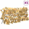 vidaXL Konstväxt lönnlöv spaljé expanderbar orange 5 st 180x30 cm - Staket