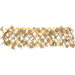 vidaXL Konstväxt lönnlöv spaljé expanderbar orange 5 st 180x30 cm - Staket