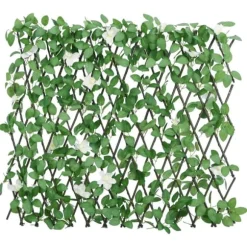 vidaXL Konstväxt murgröna spaljé expanderbar grön 186x30 cm - Staket