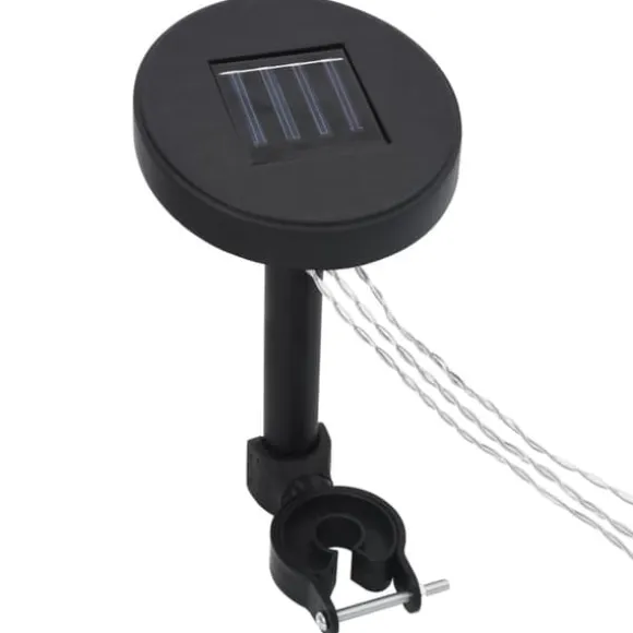 vidaXL Ljusslinga LED för lusthus med solpanel - Tillbehör till partytält & lusthus