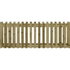 vidaXL Odlingslåda med staket-design 200x50x70 cm impregnerad furu - Krukor & odlingslådor