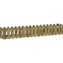 vidaXL Odlingslåda med staket-design 200x30x30 cm impregnerad furu - Krukor & odlingslådor