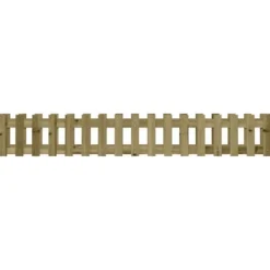 vidaXL Odlingslåda med staket-design 200x30x30 cm impregnerad furu - Krukor & odlingslådor