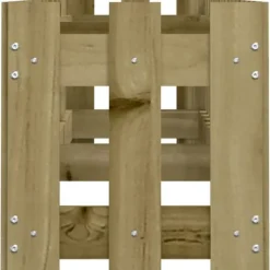 vidaXL Odlingslåda med staket-design 200x30x30 cm impregnerad furu - Krukor & odlingslådor