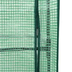 vidaXL Odlingslåda med växthusöverdrag rottinglook 160x40x140 cm