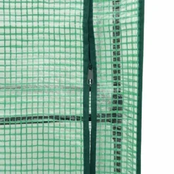 vidaXL Odlingslåda med växthusöverdrag rottinglook 120x40x138 cm