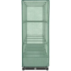 vidaXL Odlingslåda med växthusöverdrag rottinglook 160x40x123 cm