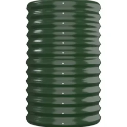 vidaXL Odlingslåda pulverlackerat stål 260x40x68 cm grön - Krukor & odlingslådor