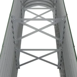 vidaXL Odlingslåda pulverlackerat stål 260x40x68 cm grön - Krukor & odlingslådor