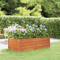 vidaXL Odlingslåda rostig 160x80x45 cm rosttrögt stål - Krukor & odlingslådor