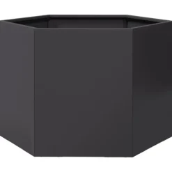 vidaXL Odlingslåda svart sexkantig 69x60x45 cm stål