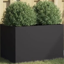 vidaXL Odlingslåda svart 62x40x39 cm kallvalsat stål - Krukor & odlingslådor