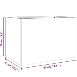 vidaXL Odlingslåda svart 62x40x39 cm kallvalsat stål - Krukor & odlingslådor