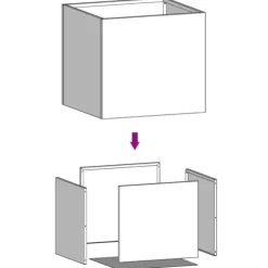 vidaXL Odlingslådor 2 st svart 42x40x39 cm kallvalsat stål - Krukor & odlingslådor