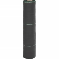 vidaXL Ogräsmatta svart 0,5x200 m PP