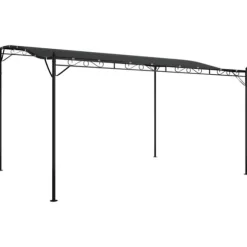 vidaXL Paviljong antracit 4x3 m 180 g/m² tyg och stål - Partytält & paviljoner