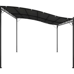 vidaXL Paviljong antracit 4x3 m 180 g/m² tyg och stål - Partytält & paviljoner