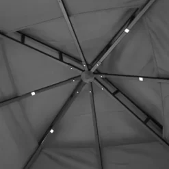 vidaXL Paviljong med sidoväggar antracit 300x300x270 cm stål - Partytält & paviljoner