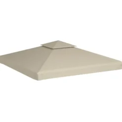 vidaXL Paviljongtak 310 g/m² 3 x 3 m beige - Tak till partytält & lusthus