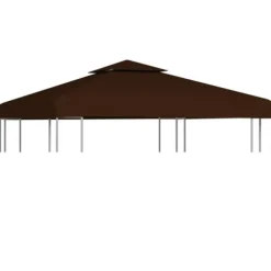 vidaXL Paviljongtak med ventilering 310 g/m² 3x3 m brun - Tak till partytält & lusthus
