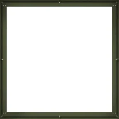 vidaXL Planteringskärl olivgrön 100x100x40 cm stål