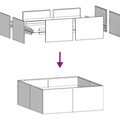 vidaXL Planteringskärl olivgrön 100x100x40 cm stål