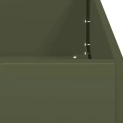 vidaXL Planteringskärl olivgrön 100x100x40 cm stål