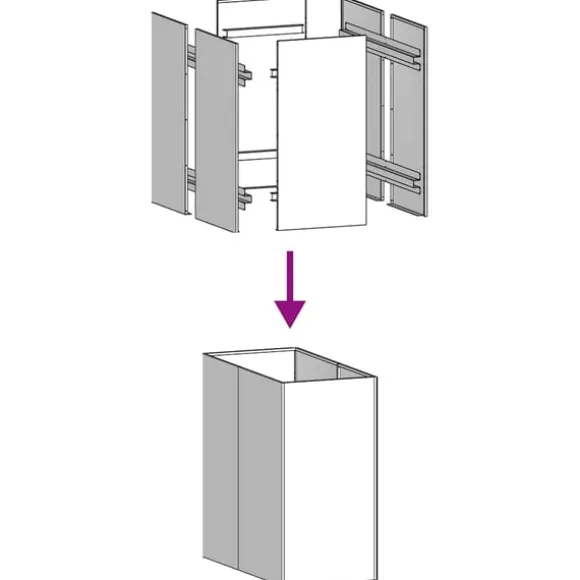vidaXL Planteringskärl 40x80x80 cm rostfritt stål