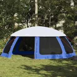 vidaXL Pooltält med avtagbara gylf- och nätväggar azurblå 690x690 cm