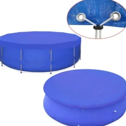 vidaXL Poolöverdrag PE runt 460 cm 90 g/m² - Poolskydd