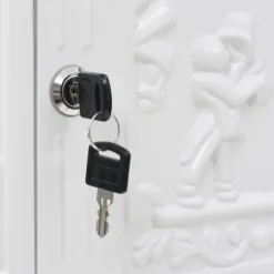 vidaXL Postlåda på stolpe vintage stil rostfri aluminium vit - Brevlådor