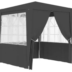 vidaXL Professionellt partytält med väggar 2x2 m antracit 90 g/m² - Partytält & paviljoner