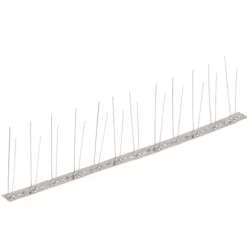 vidaXL 2-raders Fågelpiggar i rostfritt stål 6 st 3 m - Djuravvisande medel