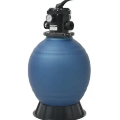 vidaXL Sandfilter och 6-vägsventil blå 460 mm