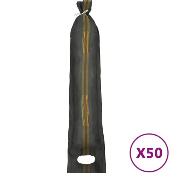 vidaXL Sandsäckar 50 st mörkgrön 103x25 cm HDPE - Industrilager