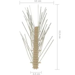 vidaXL Set med 6 spetsar i 5 rader mot fåglar Plast 3 m