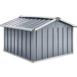 vidaXL Skjul för robotgräsklippare 92x97x63 cm galvaniserat stål grå - Förråd & Redskapsbodar