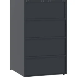 vidaXL Skjul för sopkärl för 2 platser antracit 138x79x117 cm stål