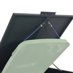 vidaXL Skjul för sopkärl för 2 platser antracit 138x79x117 cm stål