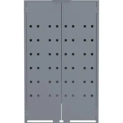 vidaXL Skjul för sopkärl för 2 platser grå 138x79x117 cm stål