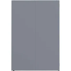 vidaXL Skjul för sopkärl för 2 platser grå 138x79x117 cm stål